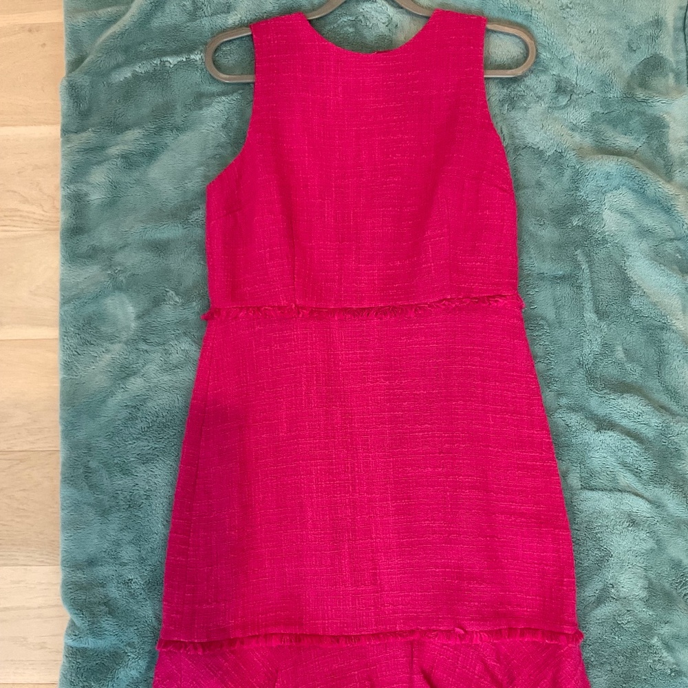 J Crew Pink Tweed Dress